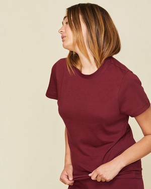 Organic Cotton Classic Tee in Garnet from Subset