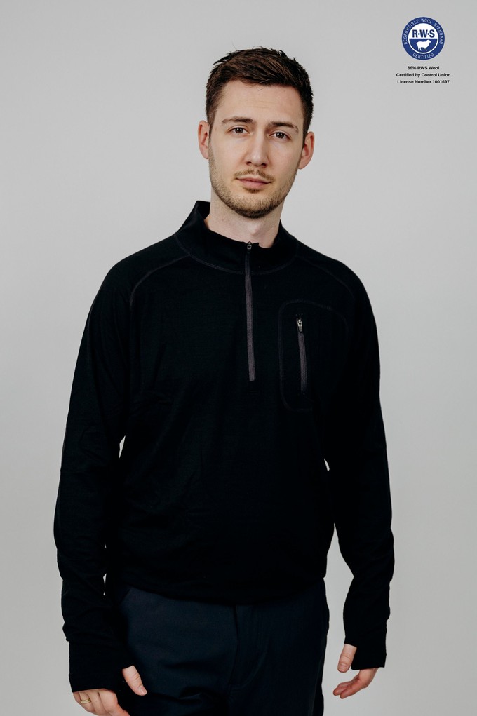 Alling Half Zip Black from Superstainable