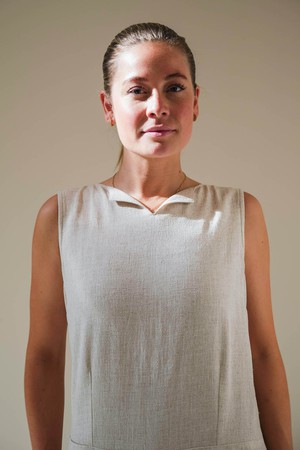 Hester Jumpsuit | Oekotex Linnen Zand from Sûr Atelier