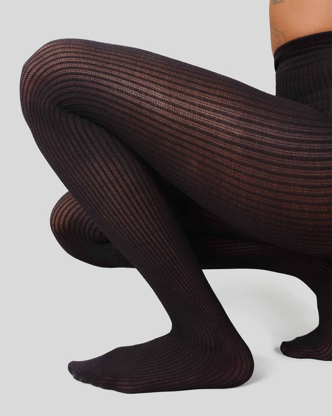 Zoe Ribbed Tights from Swedish Stockings