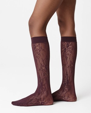 Rosa Lace Knee-Highs from Swedish Stockings