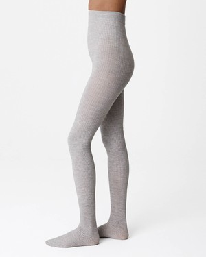 Diana Ribbed Wool Tights from Swedish Stockings