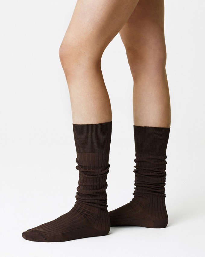 Loelle Ribbed Knee-Highs from Swedish Stockings