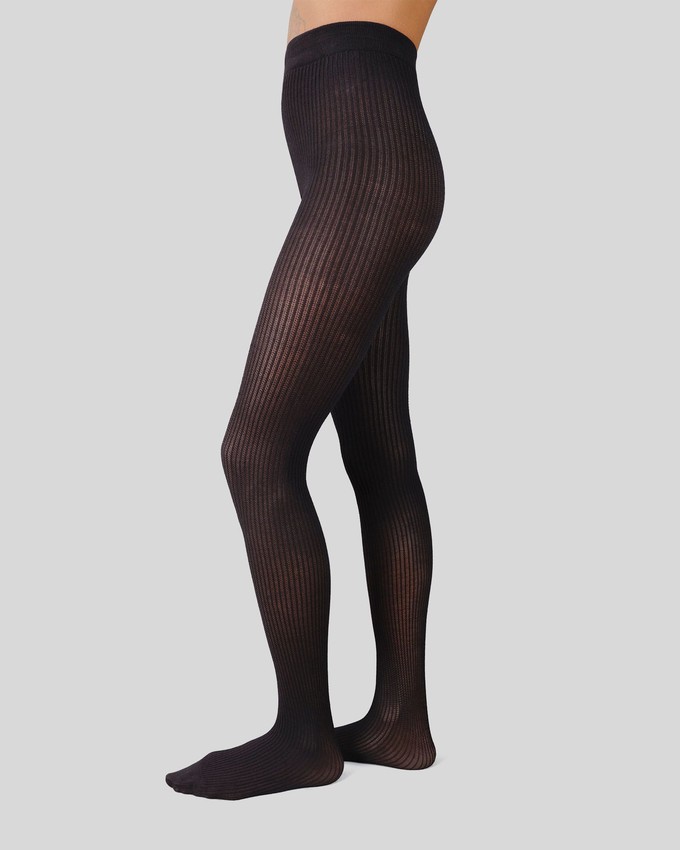 Zoe Ribbed Tights from Swedish Stockings