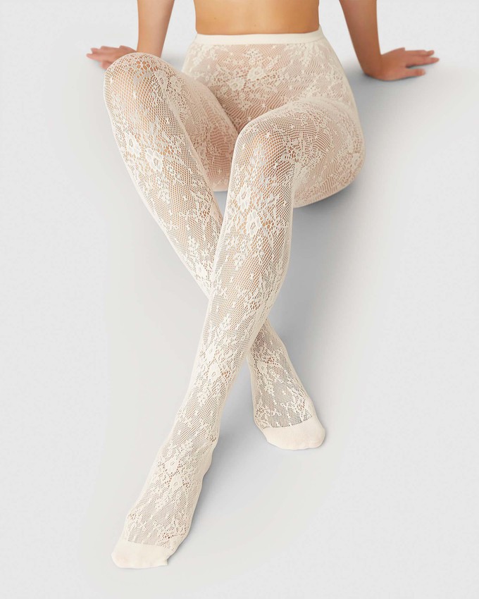 Rosa Lace Tights from Swedish Stockings