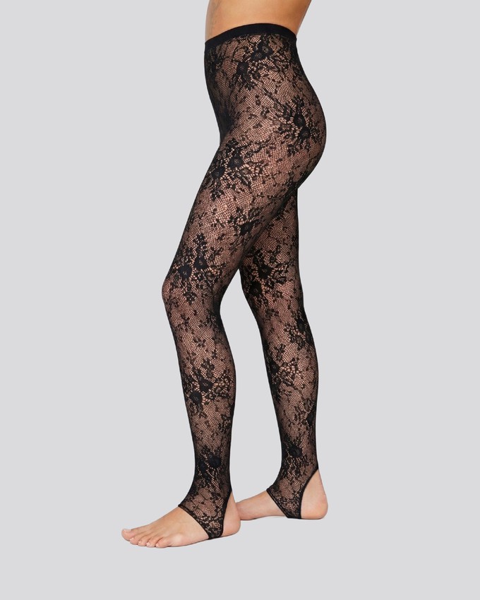 Rosa Lace Stirrup Leggings from Swedish Stockings