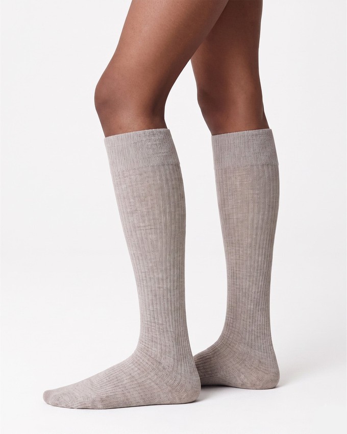 Diana Ribbed Wool Knee-Highs from Swedish Stockings