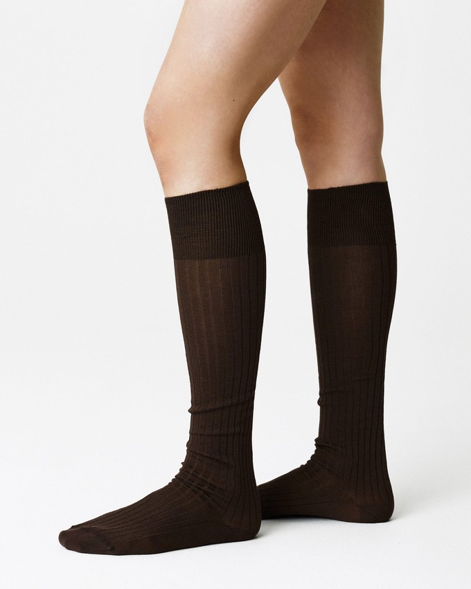 Loelle Ribbed Knee-Highs from Swedish Stockings
