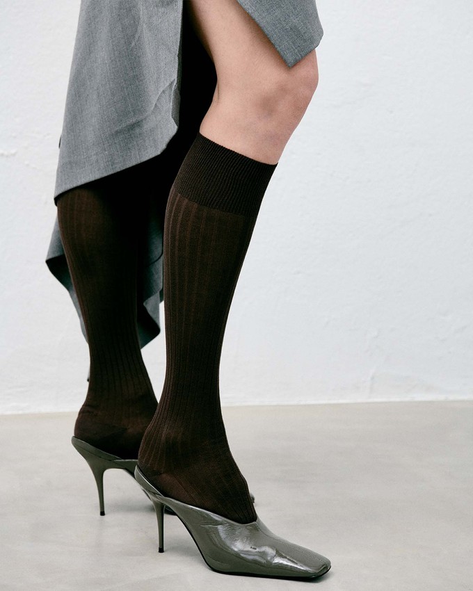 Loelle Ribbed Knee-Highs from Swedish Stockings