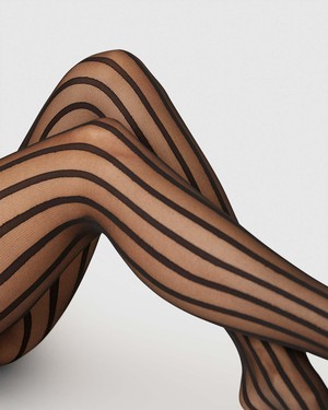 Siri Stripe Tights from Swedish Stockings