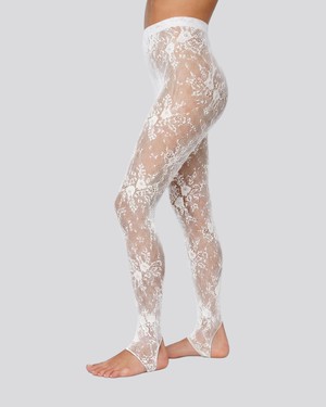 Rosa Lace Stirrup Leggings from Swedish Stockings