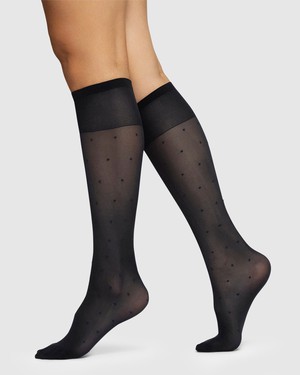 Doris Dots Knee-Highs from Swedish Stockings