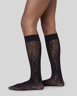 Rosa Lace Knee-Highs from Swedish Stockings