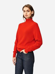 The Turtleneck Sweater – Red via TEYM