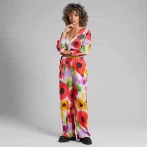 Wrap Jumpsuit Farsta Abstract Floral Multi color from The Blind Spot