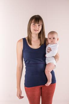 Organic Breastfeeding Vest in Navy via The Bshirt