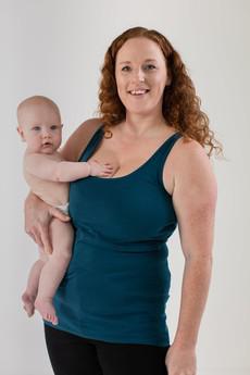 Organic Breastfeeding Vest in Tidal Teal from The Bshirt