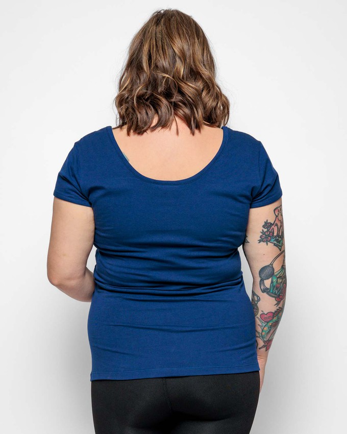 Maternity Tshirt Top in Navy Organic Cotton from The Bshirt