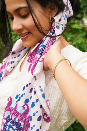 Digital ikat Scarf from The Cashmere Clothing