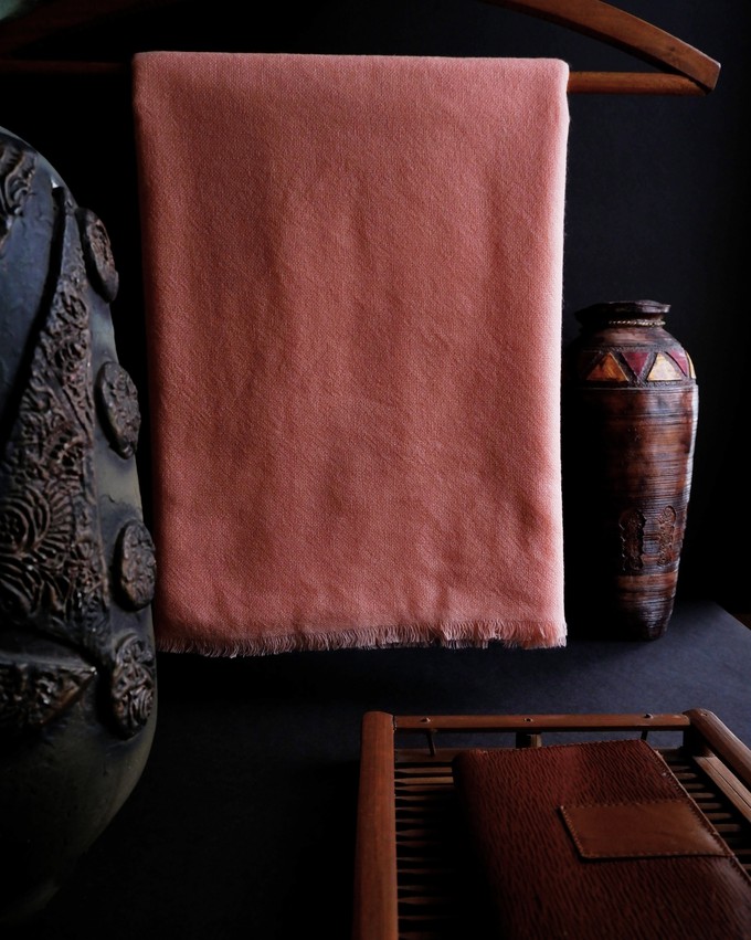 Coral Pink Cashmere Scarf from The Cashmere Clothing