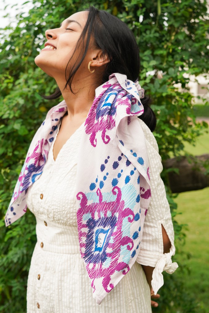 Digital ikat Scarf from The Cashmere Clothing