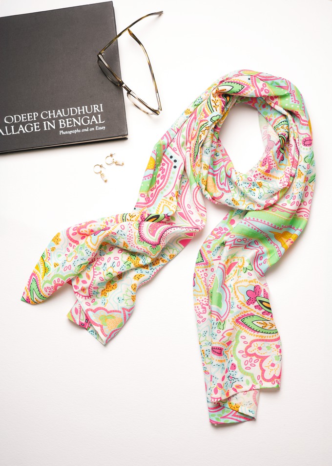 Paisley Harmony Scarf - Multi Color from The Cashmere Clothing