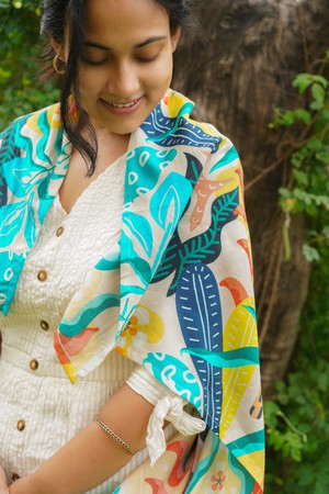 Tropical Lush Scarf - Multi Color from The Cashmere Clothing