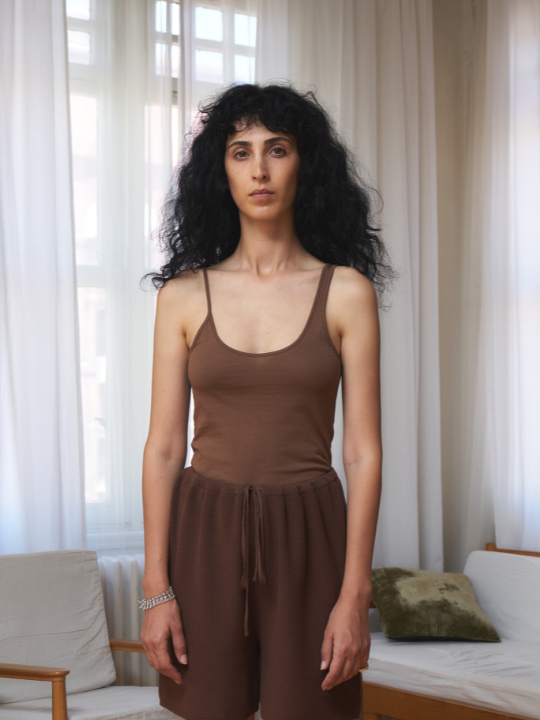 SALE-Oia Top - Brown - L  | By Signe from The Collection One