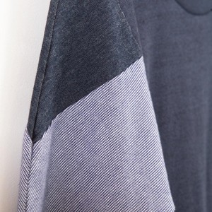 Sweatshirt - AMY - made from 4 different recycled fabrics: blue, blue, denim from The Driftwood Tales