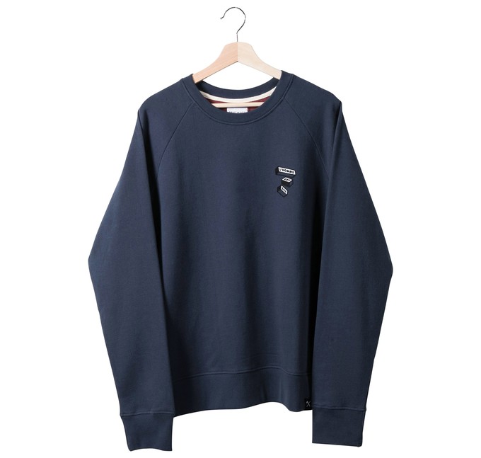 Sweatshirt - organic cotton - L'HOMME EST BON - Navy blue from The Driftwood Tales