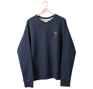 Sweatshirt - organic cotton - L'HOMME EST BON - Navy blue from The Driftwood Tales