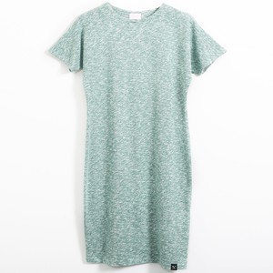 Dress - recycled cotton - green/white melange from The Driftwood Tales