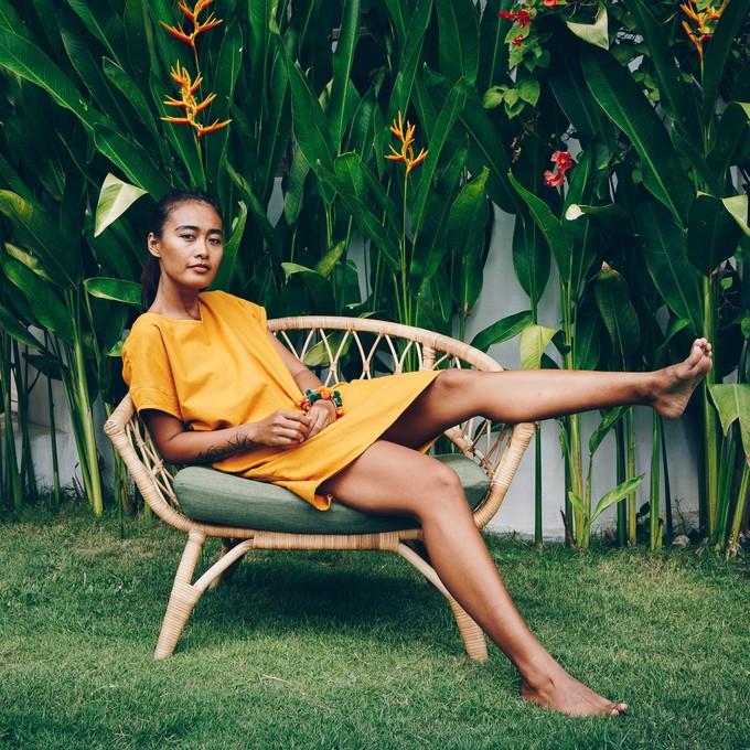 Dress - recycled cotton - turmeric from The Driftwood Tales