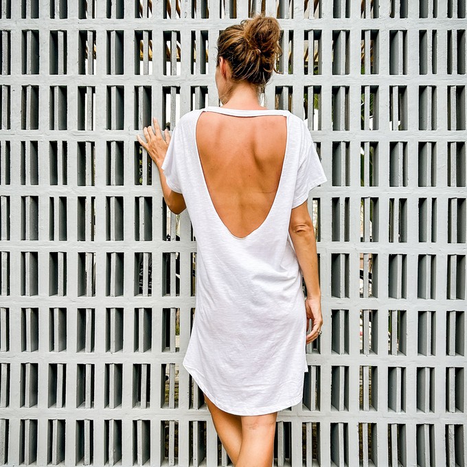 Dress-recycled cotton (jersey) -white from The Driftwood Tales