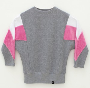Sweatshirt - AMY - made of 4 different recycled fabrics - white, dark pink, grayº from The Driftwood Tales