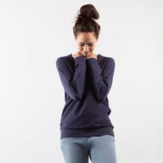 Sweatshirt Inside Out - Recycled Organic Cotton - Navy Blue via The Driftwood Tales