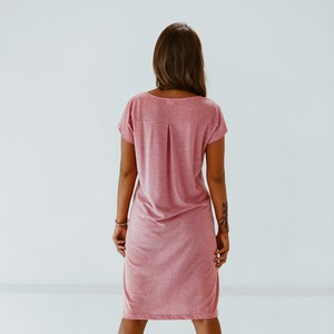 Dress - recycled cotton - piqué red melangeº from The Driftwood Tales