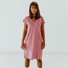 Dress - recycled cotton - piqué red melangeº via The Driftwood Tales