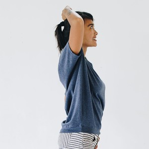 Butterfly T-shirt - recycled fabric - blue melange from The Driftwood Tales