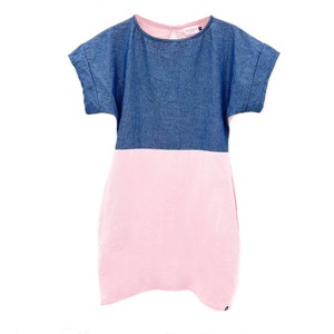 Dress - re-denim + pink cotton from The Driftwood Tales