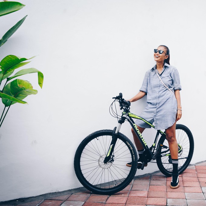 Blouse - dress - recycled viscose and linen - navy / white melangeº from The Driftwood Tales