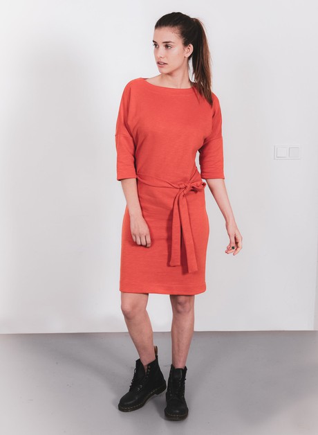 Dress - recycled sweatshirt fabric - orangeº from The Driftwood Tales