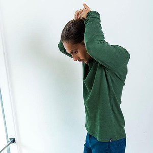 Long sleeve t-shirt - organic cotton - Dark green and Navy from The Driftwood Tales