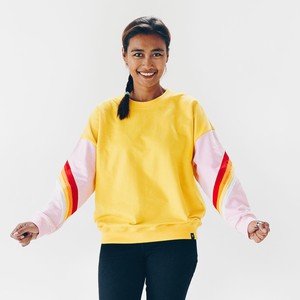 Sweatshirt - loose fit - made of organic cotton - yellow + rainbowº from The Driftwood Tales