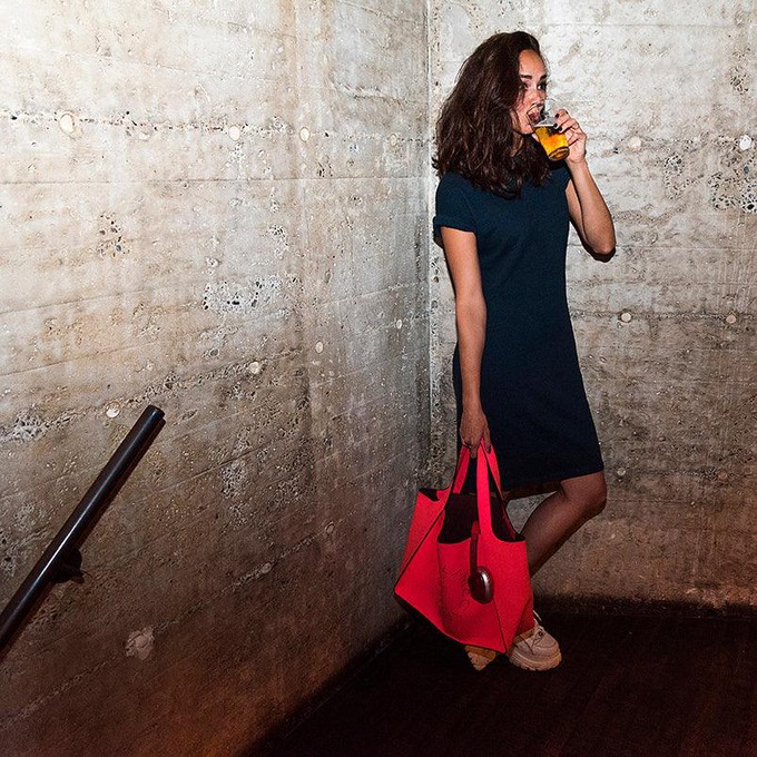 Dress - recycled sweatshirt fabric - dark blueº from The Driftwood Tales