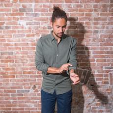 Shirt - Organic cotton - Army green - hidden button down via The Driftwood Tales