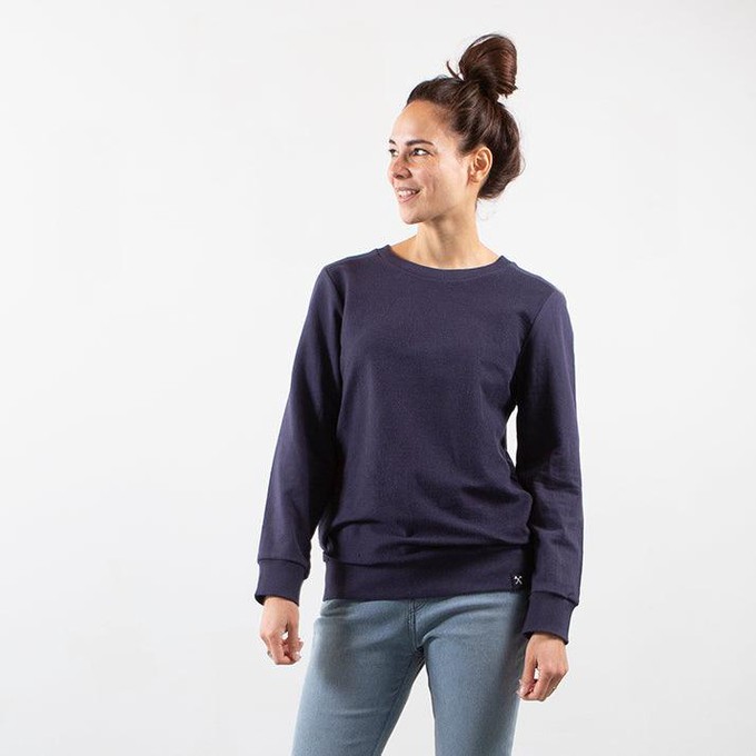 Sweatshirt Inside Out - Recycled Organic Cotton - Navy Blue from The Driftwood Tales