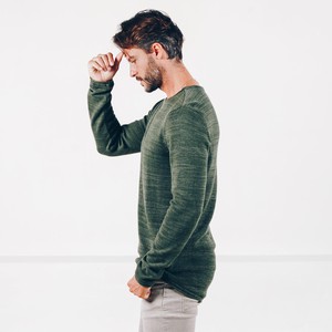 Sweater - knitted with organic cotton - Army green from The Driftwood Tales