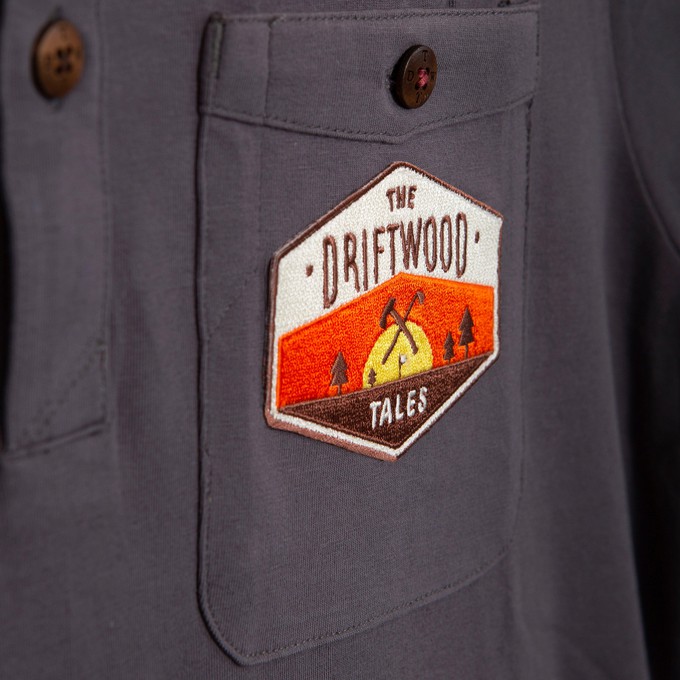 Polo shirt Basic - Anthracite gray - with DRIFTWOOD badge from The Driftwood Tales
