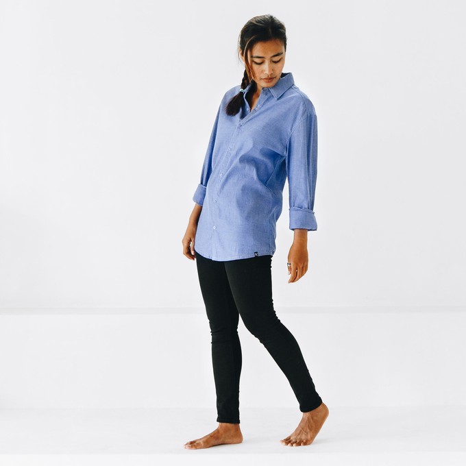 Shirt - Recycled cotton and linen blend - light blue from The Driftwood Tales
